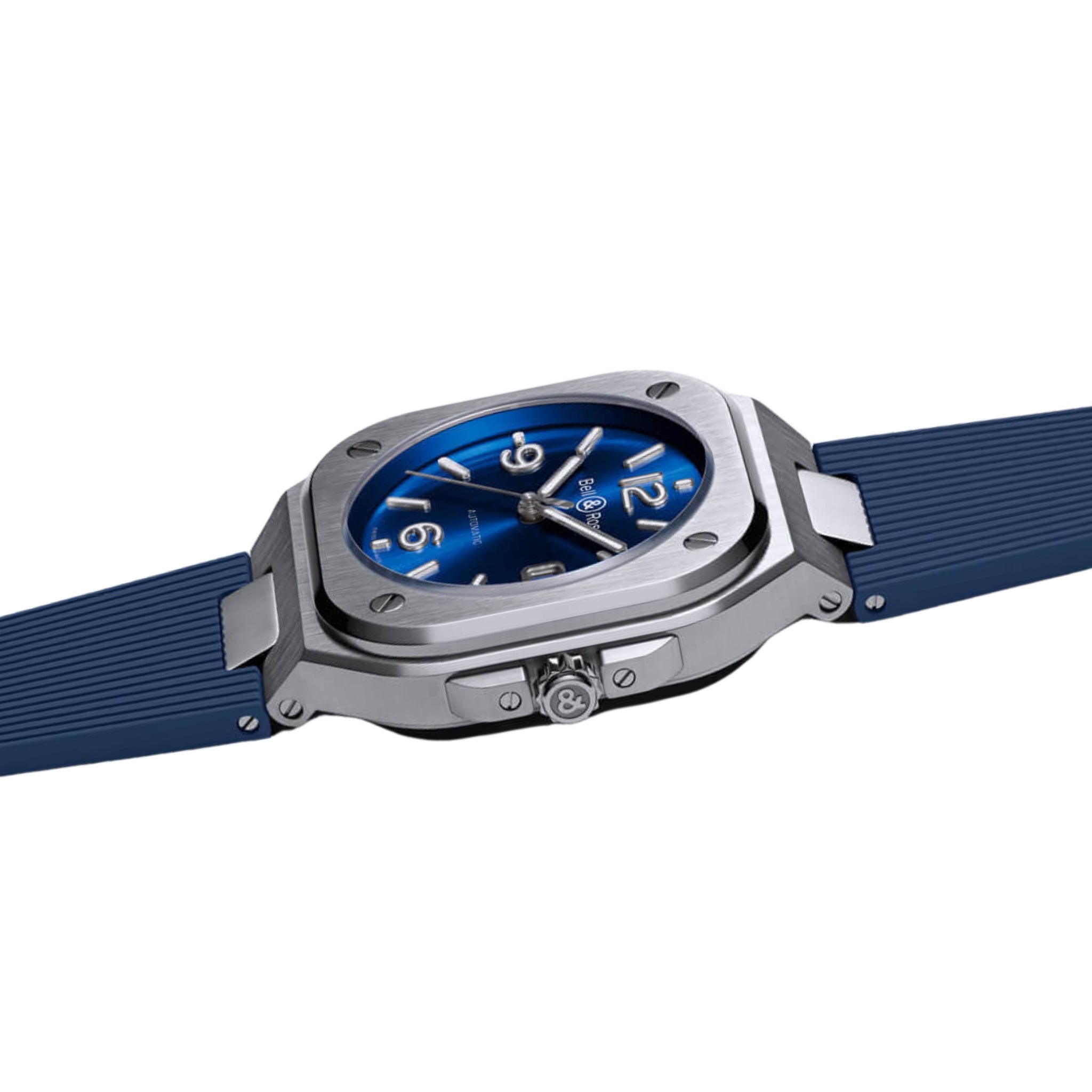 Rubber Strap - For Bell & Ross BR - 05 - Blue - Helvetus